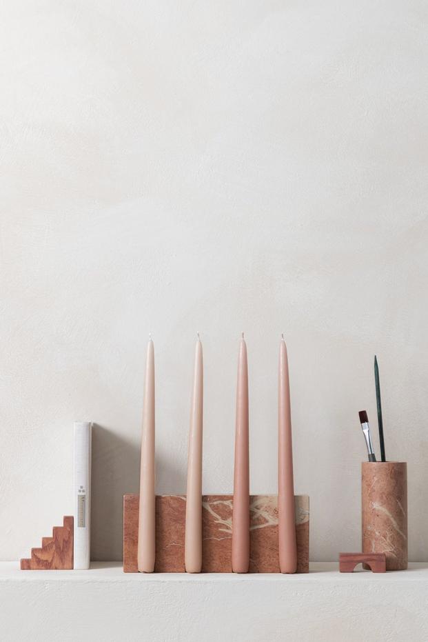 Marmorkerzenhalter - Rot Alicante