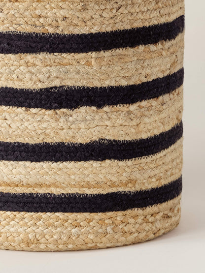 Striped Basket With Handles