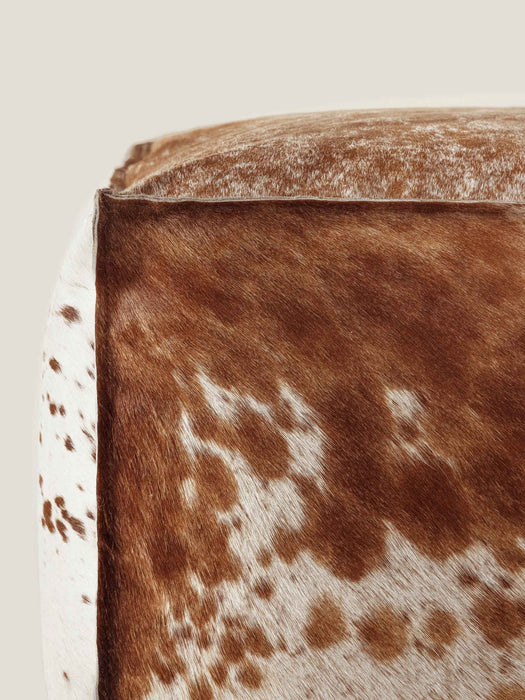 Cowhide Leather pouf