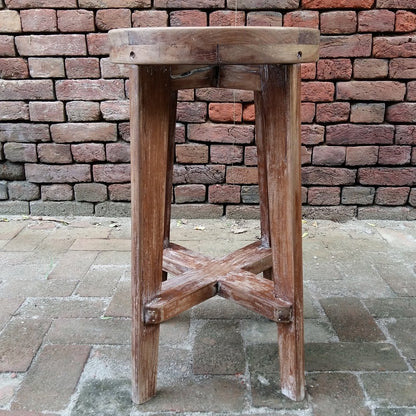 Taburete de madera de caña