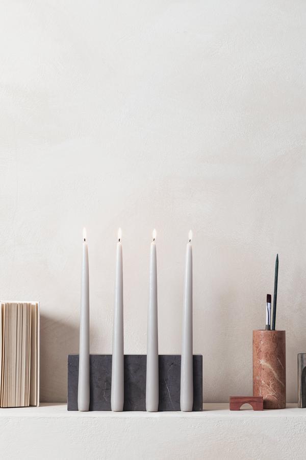 Marble Candle Holder - Pietra Grey