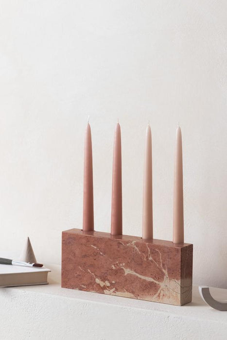 Marble Candle Holder - Red Alicante