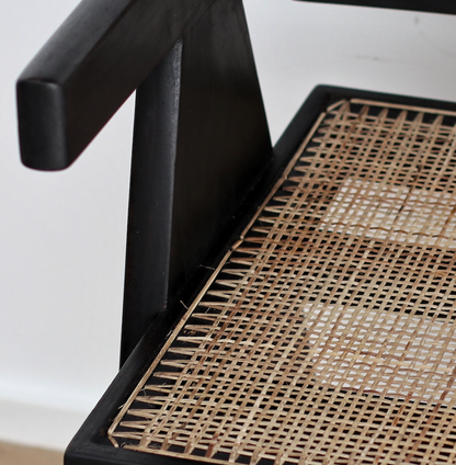 Taburete de madera de caña