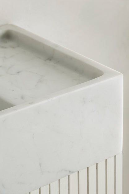 Marmorwaschbecken klein-Calacatta