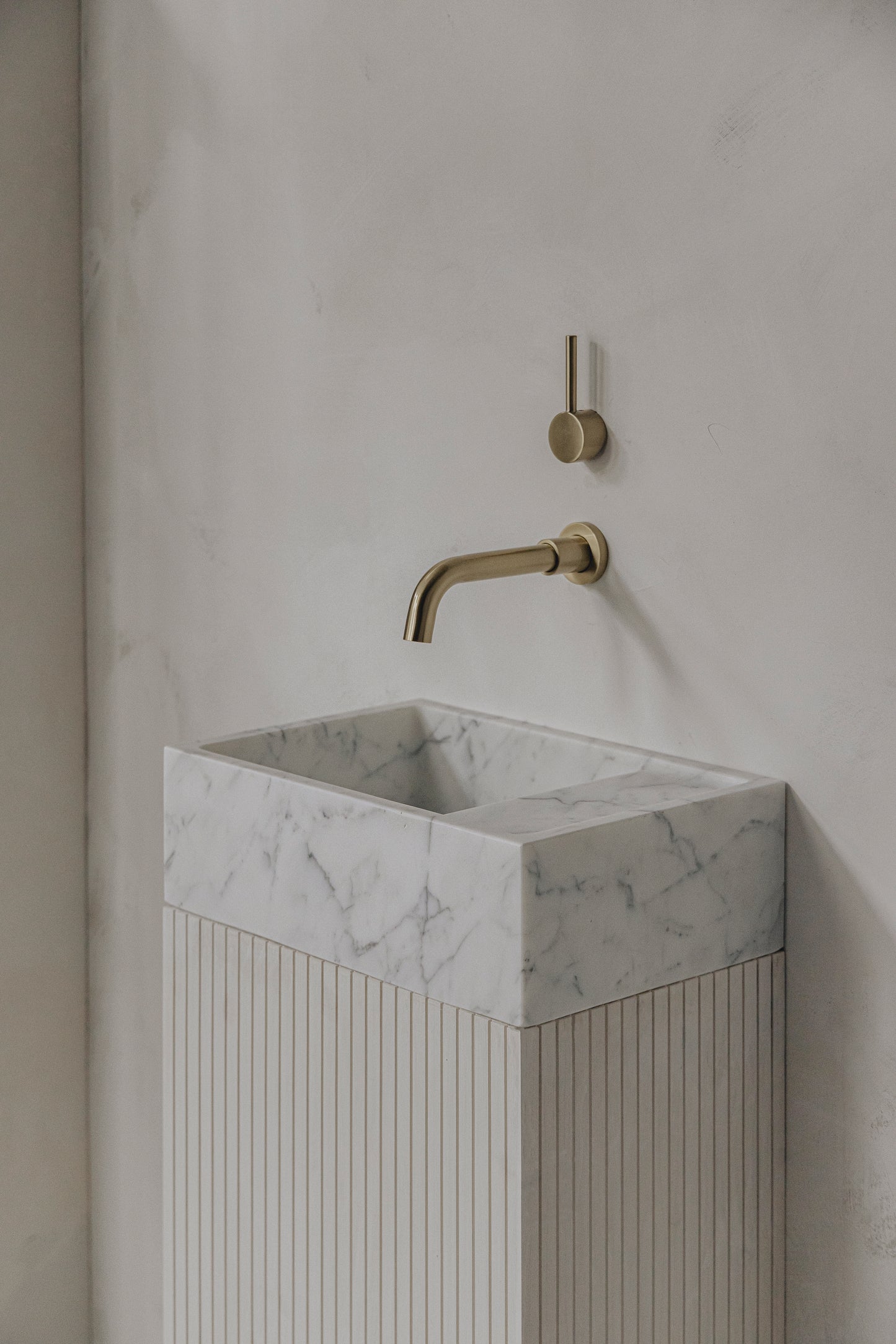 Marmorwaschbecken klein-Calacatta