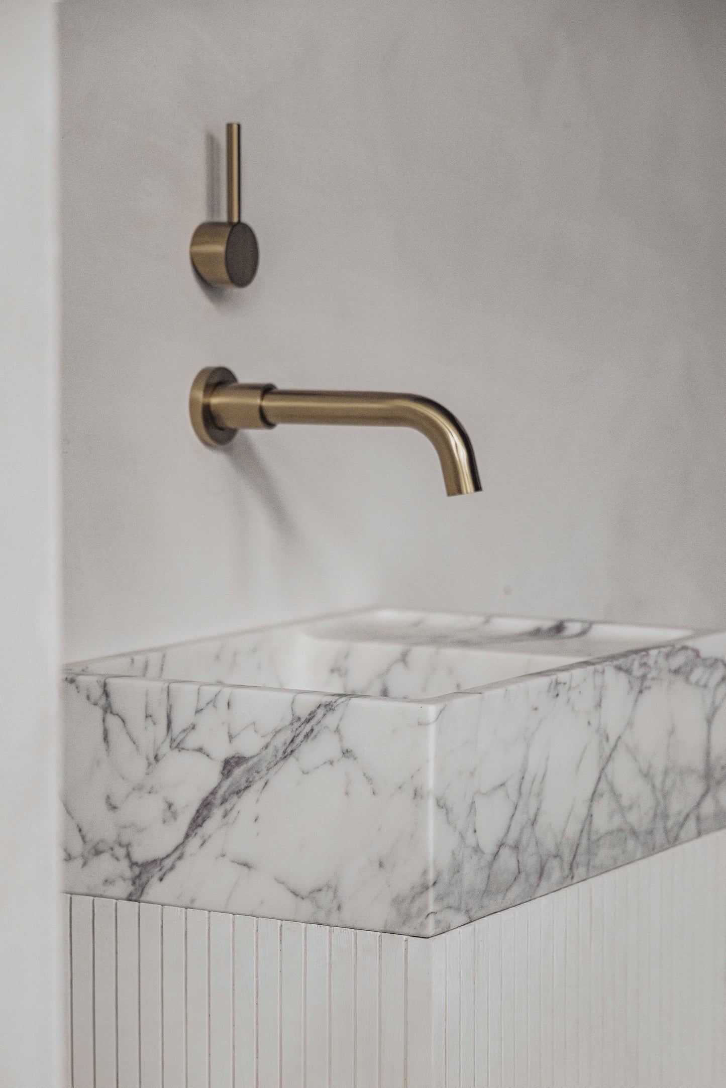 Marmorwaschbecken klein-Arabescato