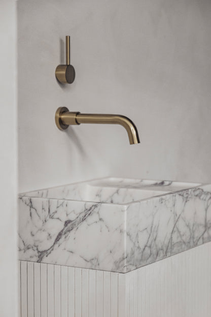 Marmorwaschbecken klein-Arabescato