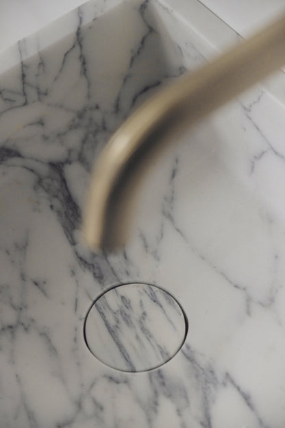 Marmorwaschbecken klein-Arabescato