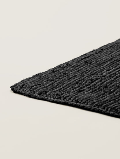 Jute tapijt houtskool