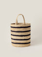 Striped Basket With Handles