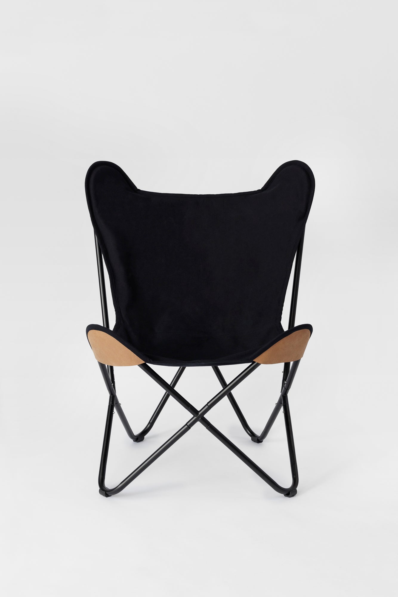 黑色帆布配皮革转角椅