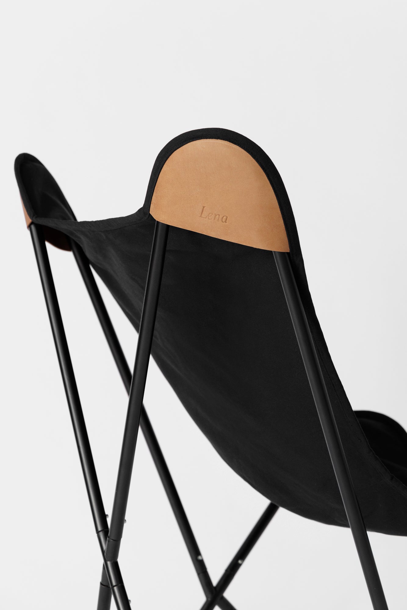 黑色帆布配皮革转角椅