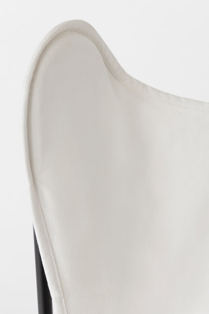 白色帆布配皮革转角椅