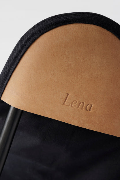 黑色帆布配皮革转角椅